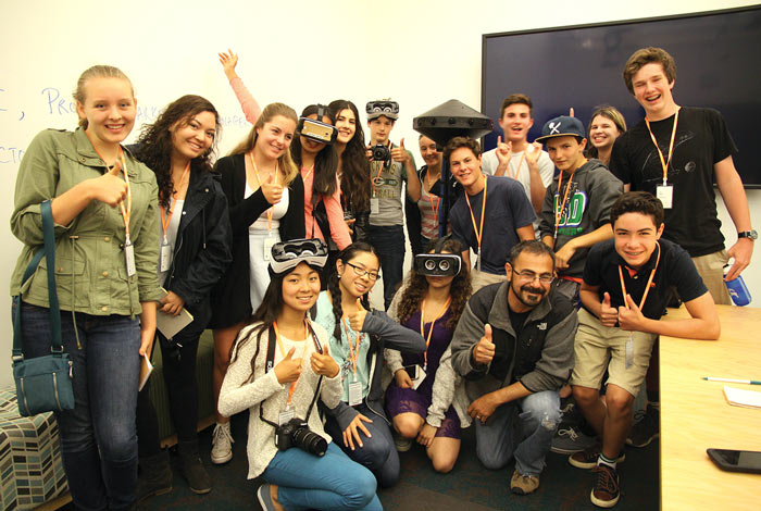 Image of the FastForward reporters with Facebook's Director of Engineering Brian Cabral
