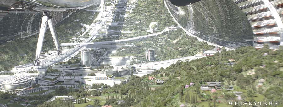 rendered image used in the film Elysium