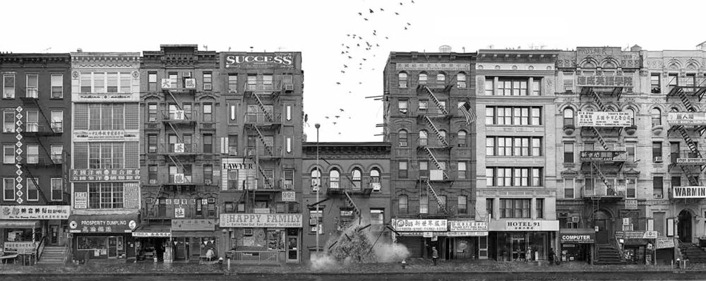 Photo by Nadav Kander Streetscape image from the play The Humans - photo by Nadav Kander