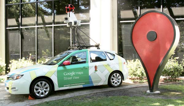 Image of one of Google's cars used to capture images for Google Maps Street View