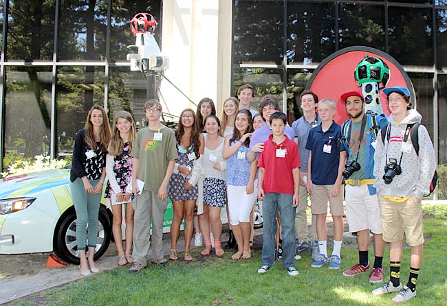 Image of the FastForward Adventure Reporters on site at Google headquarters