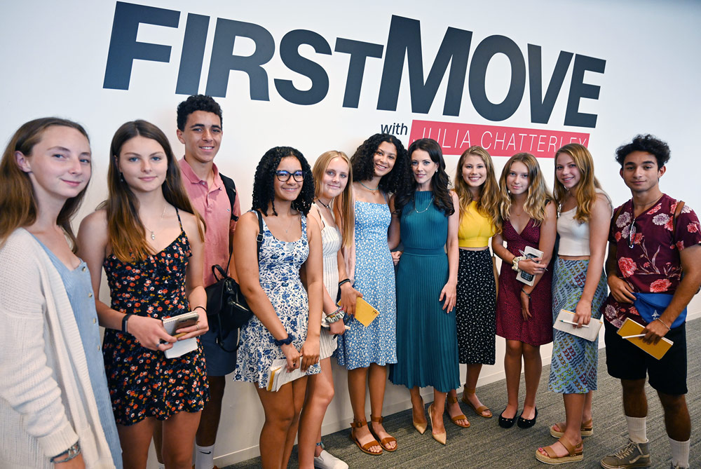 CNN's Julia Chatterly with FastForward reporters Image of CNN's Julia Chatterly with FastForward reporters