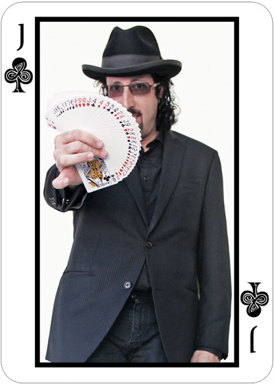 Stylized image of Jay Alexander as the Jack of Clubs
